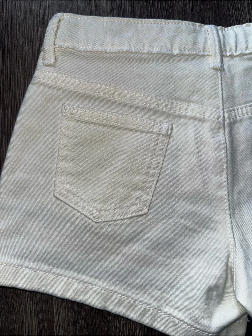 Gymboree White Denim Shorts with Blue and Multicolor Embroidery